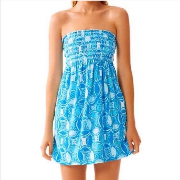 Lilly Pulitzer Blue and White Dress!! - Picture 1 of 3